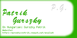 patrik gurszky business card